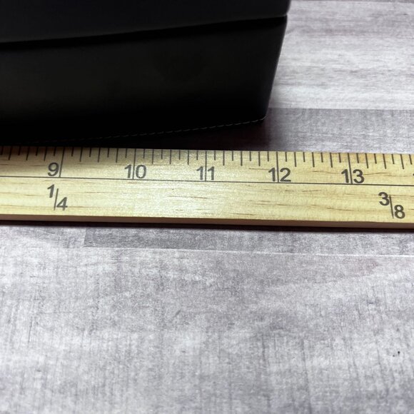 Drexel Heritage Mens Plaid Black Leatherette 5 Slot Watch Jewelry Organizer Box - Picture 10 of 10